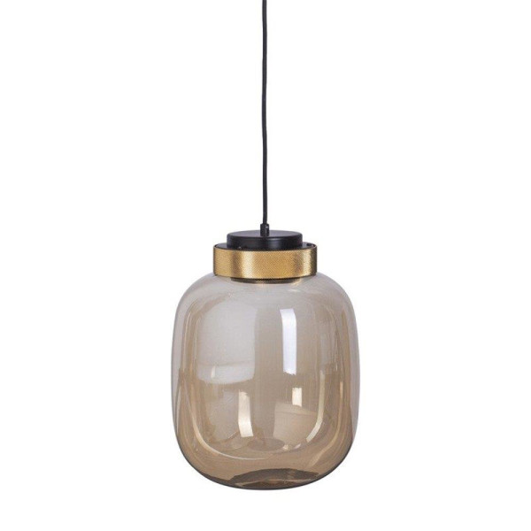 Lampa wisząca BOOM LED bursztynowo złota25 cm