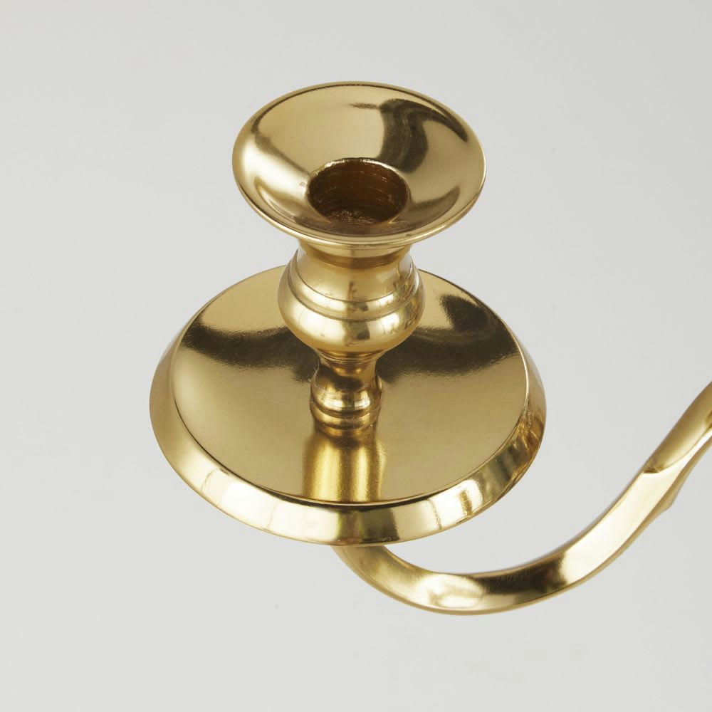 - Grand chandelier en aluminium doré