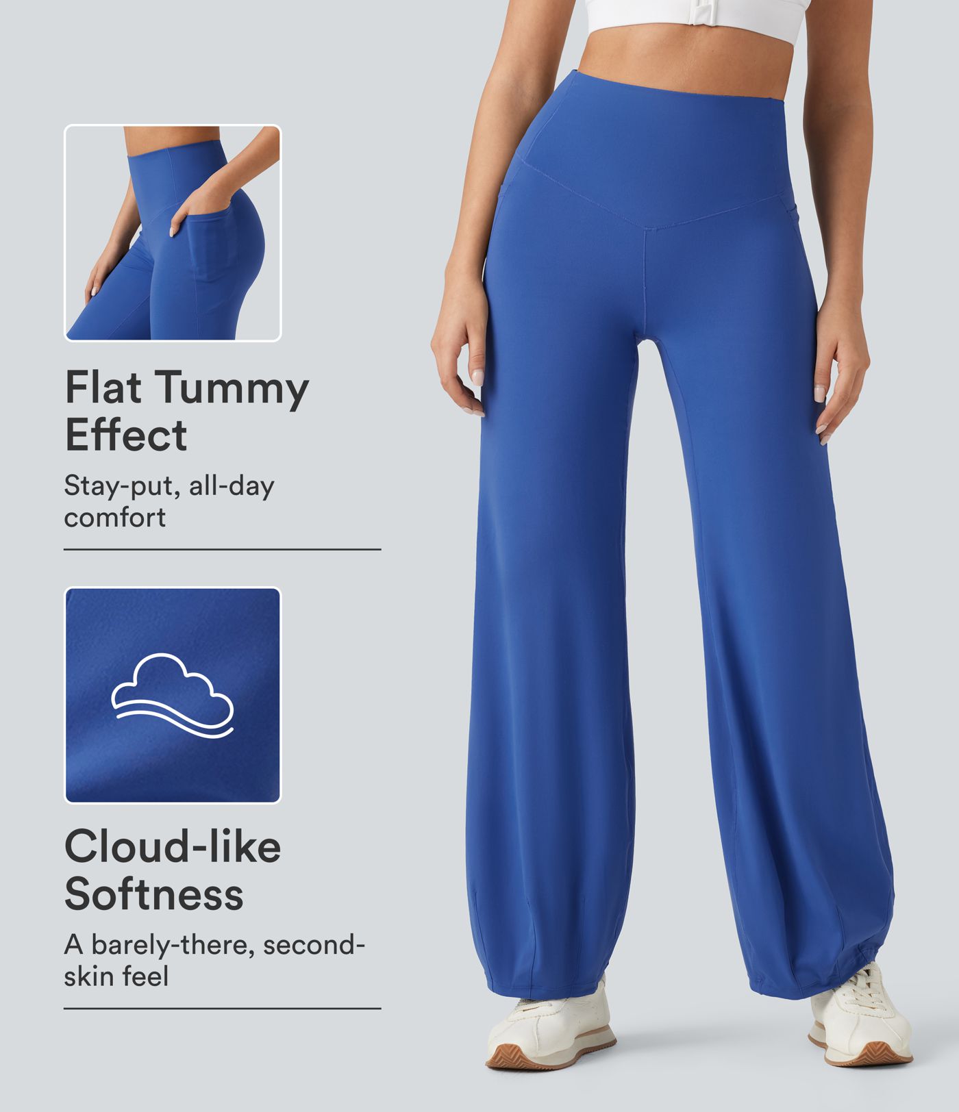Pantalon de danse SoftlyZero™ taille haute gainant avec poches - Protection solaire UPF50
