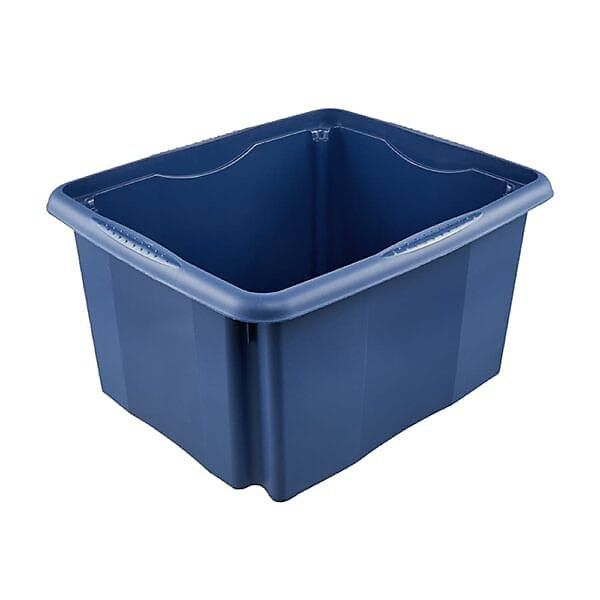 Bac de rangement bleu en plastique recyclé 24 litres