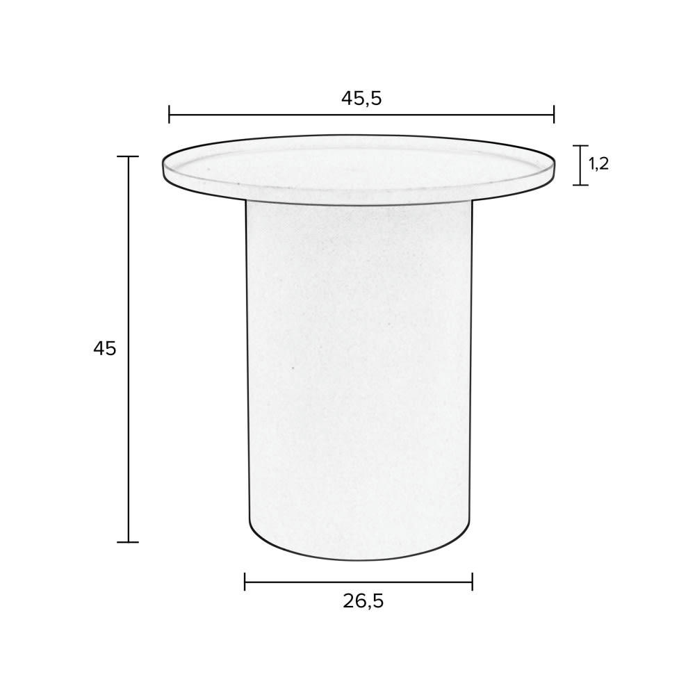SVERRE - Table d'appoint ronde en métal D45,5cm vert