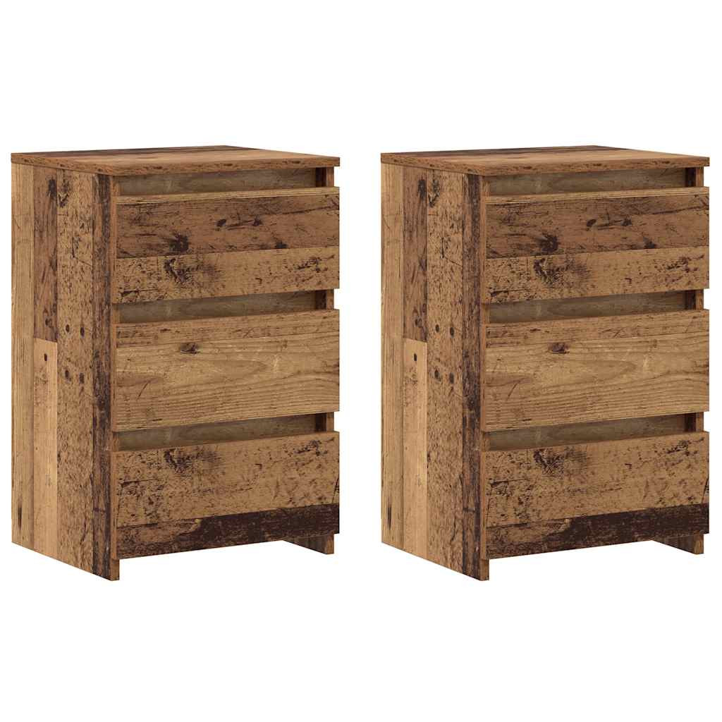 2x Szafka Nocna Komoda Stolik Półka Nocna Do Sypialni 40x35x62.5 cm