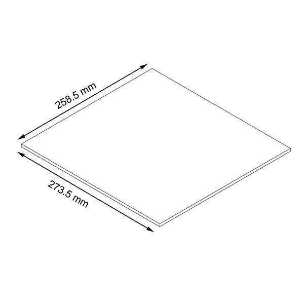 Etagère en verre pour caisson haut de cuisine GoodHome Cicely l. 25.85 cm x P.27.35 cm, 2 pièces
