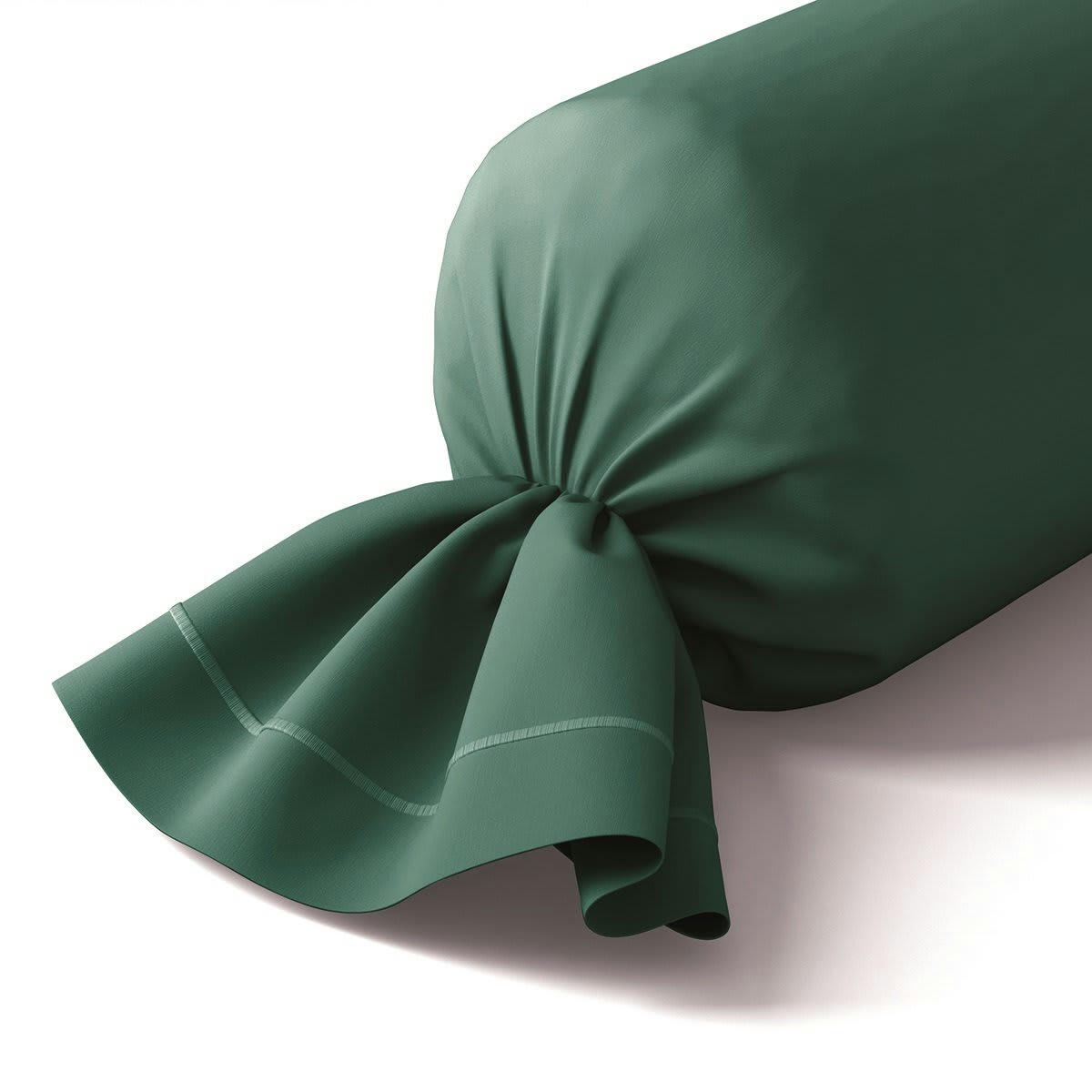 VEXIN - Taie de traversin coton emeraude 43x210 cm