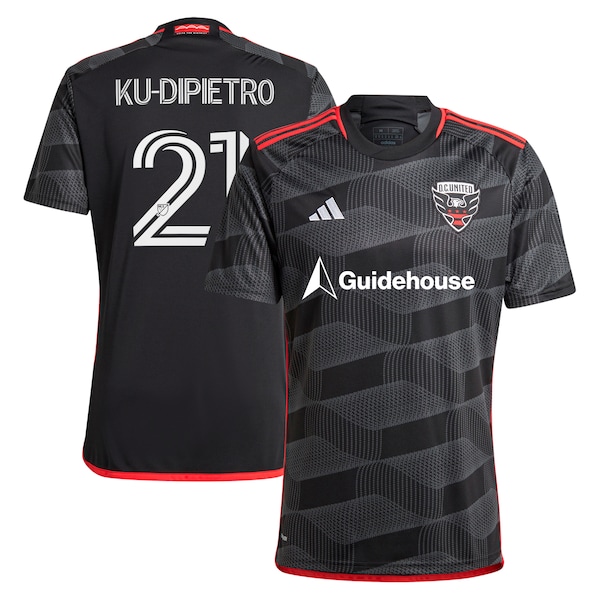 Theodore Ku-Dipietro D.C. United adidas 2024 The Icon Kit Replica Player Jersey – Black