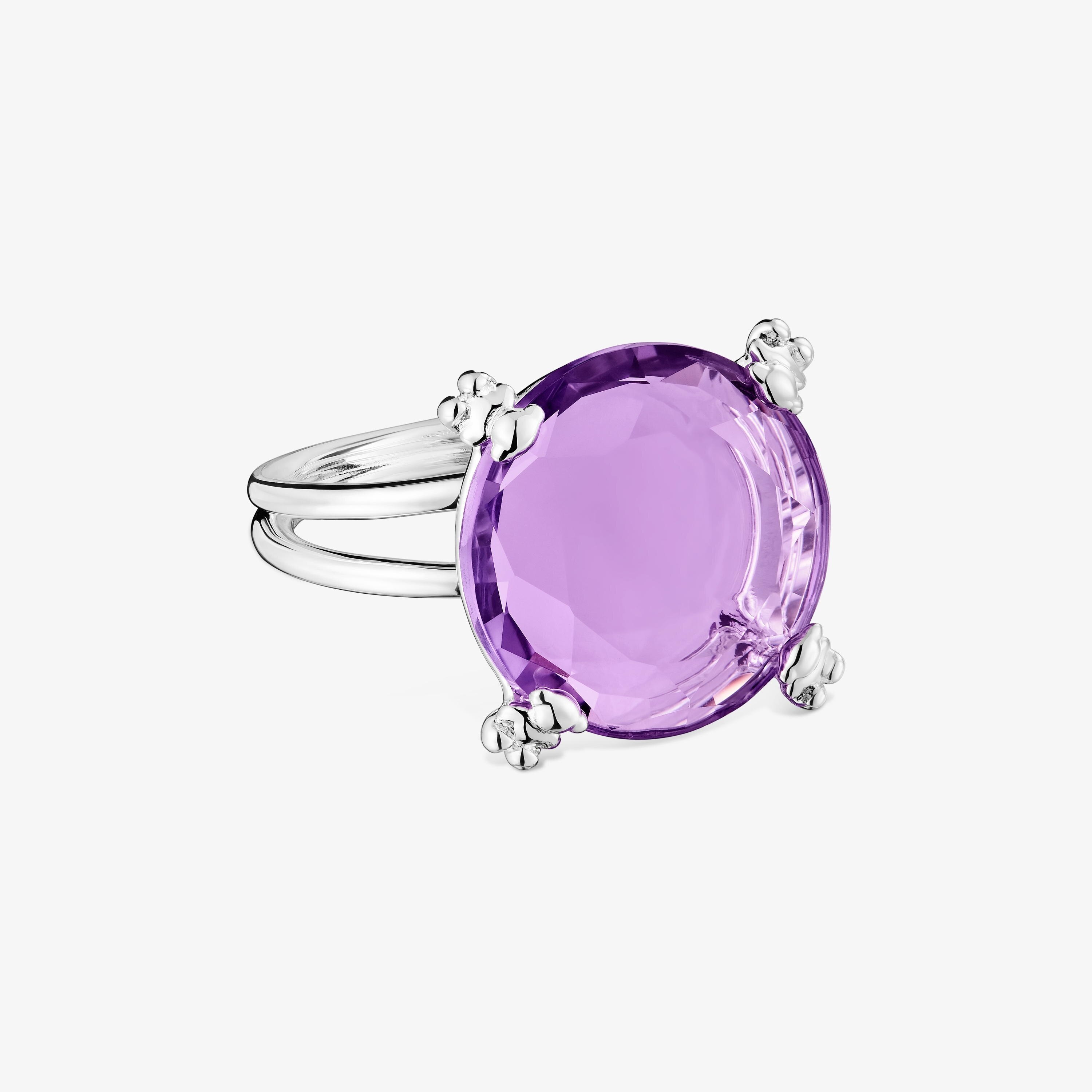Anillo de plata y amatista Color Pills