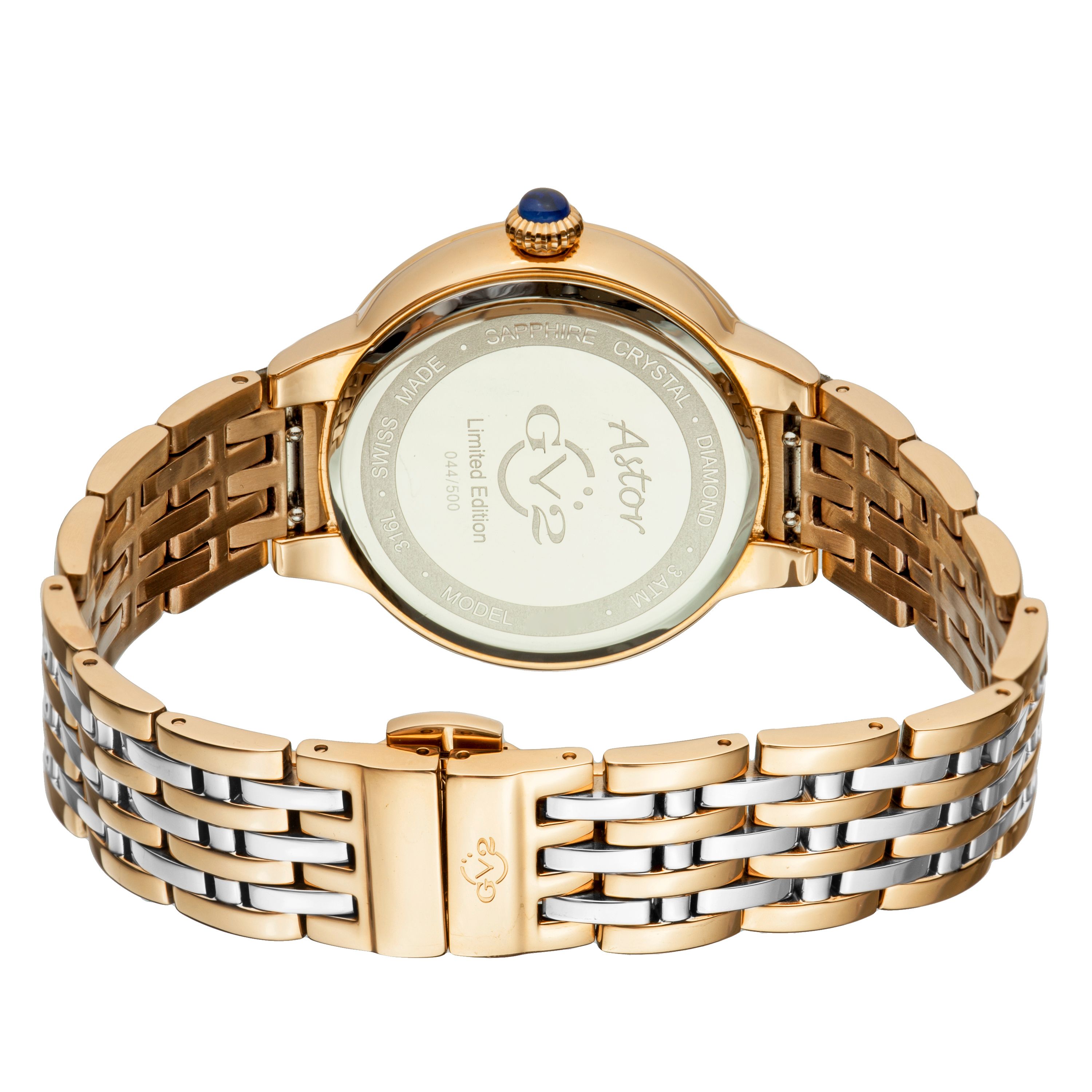 GV2 Astor White Dial Stainless Steel Swiss Quartz Watch