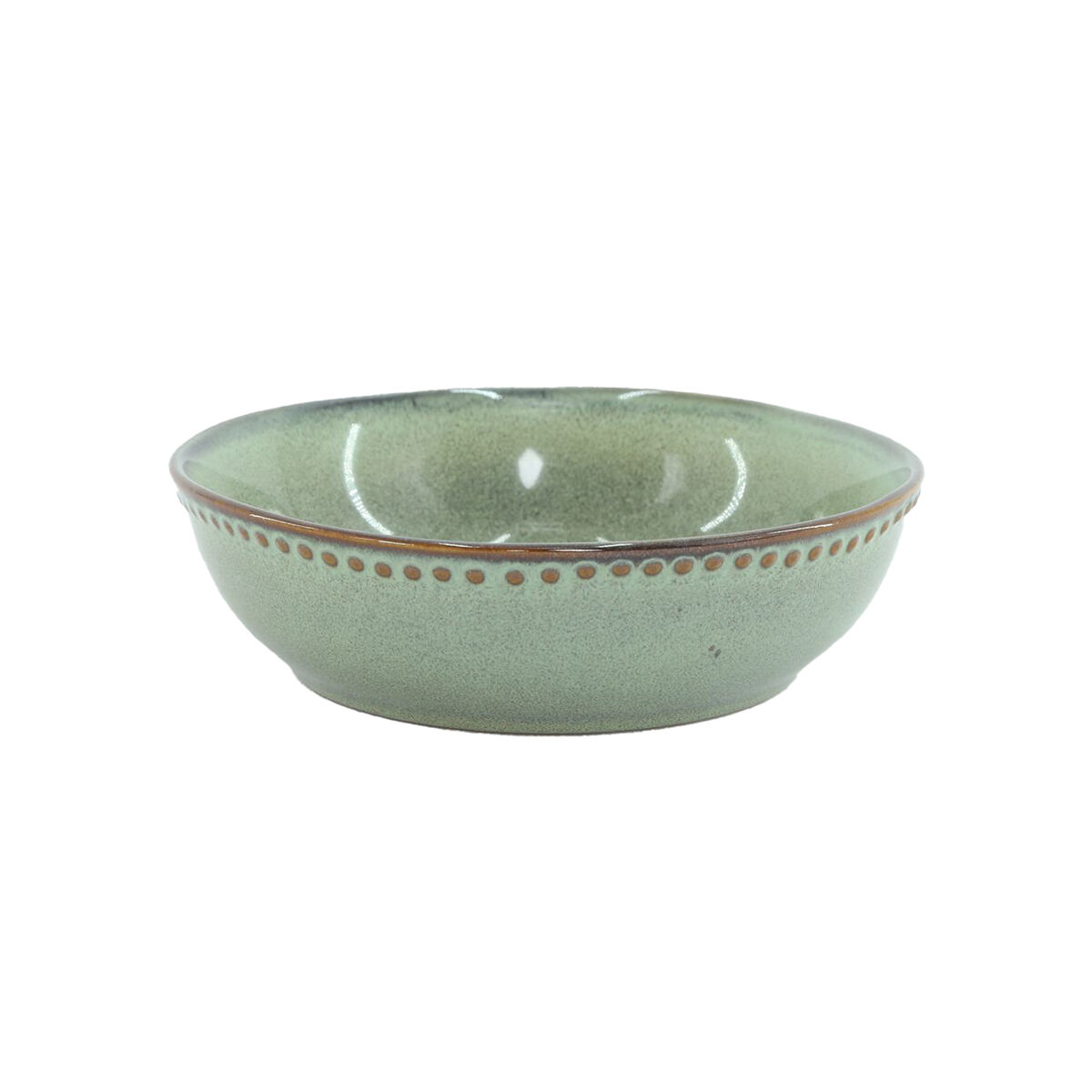 Prato de sopa CAPRI verde em cerâmica 17cm