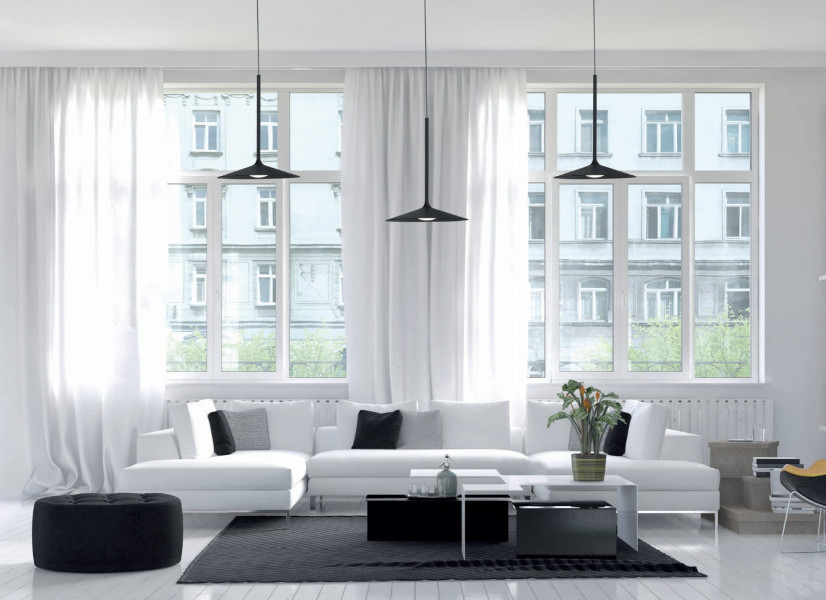 Lampa wisząca HANA czarna LED 1x6W Ciepła biel 540lm Maxlight