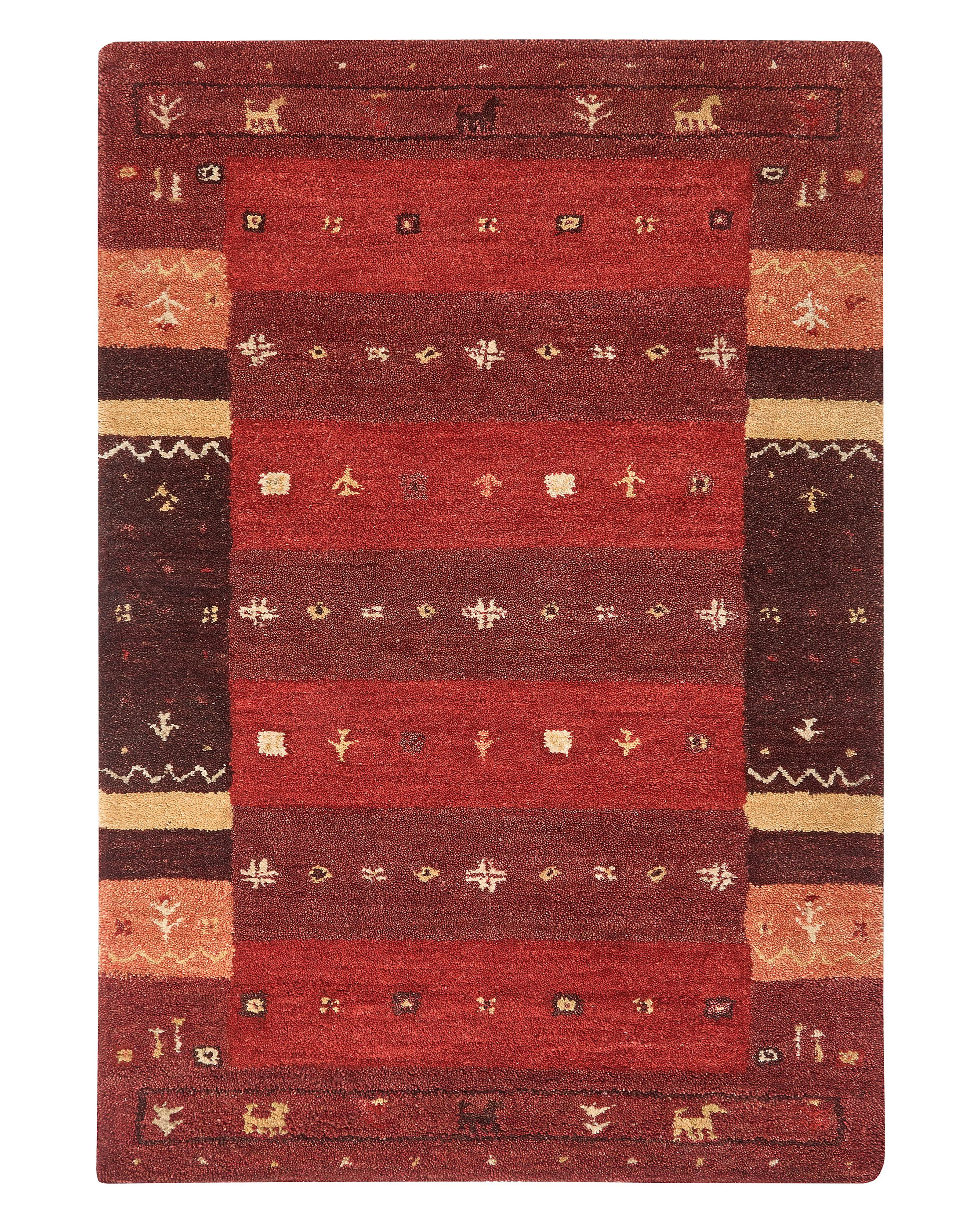 Rug SINANLI Multicolour 140 x 200 cm Wool Gabbeh