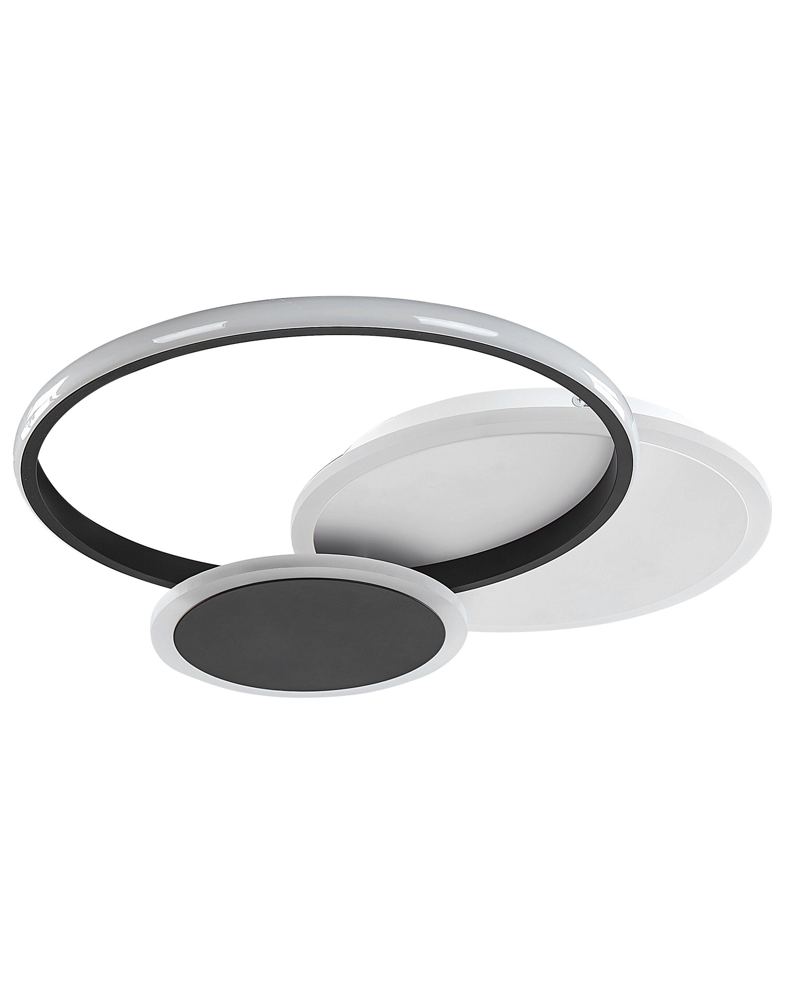 Lampa sufitowa LED plafon metalowa czarno-biała