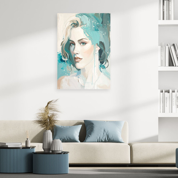 Obraz do salonu sypialni biura loftu, Abstrakcja Portret Kobiety 20x30
