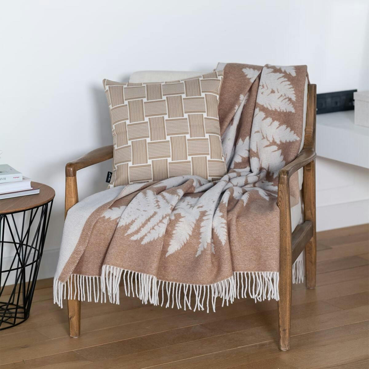 GOXO IRATZEA - Plaid laine et cachemire Beige 130x186 cm