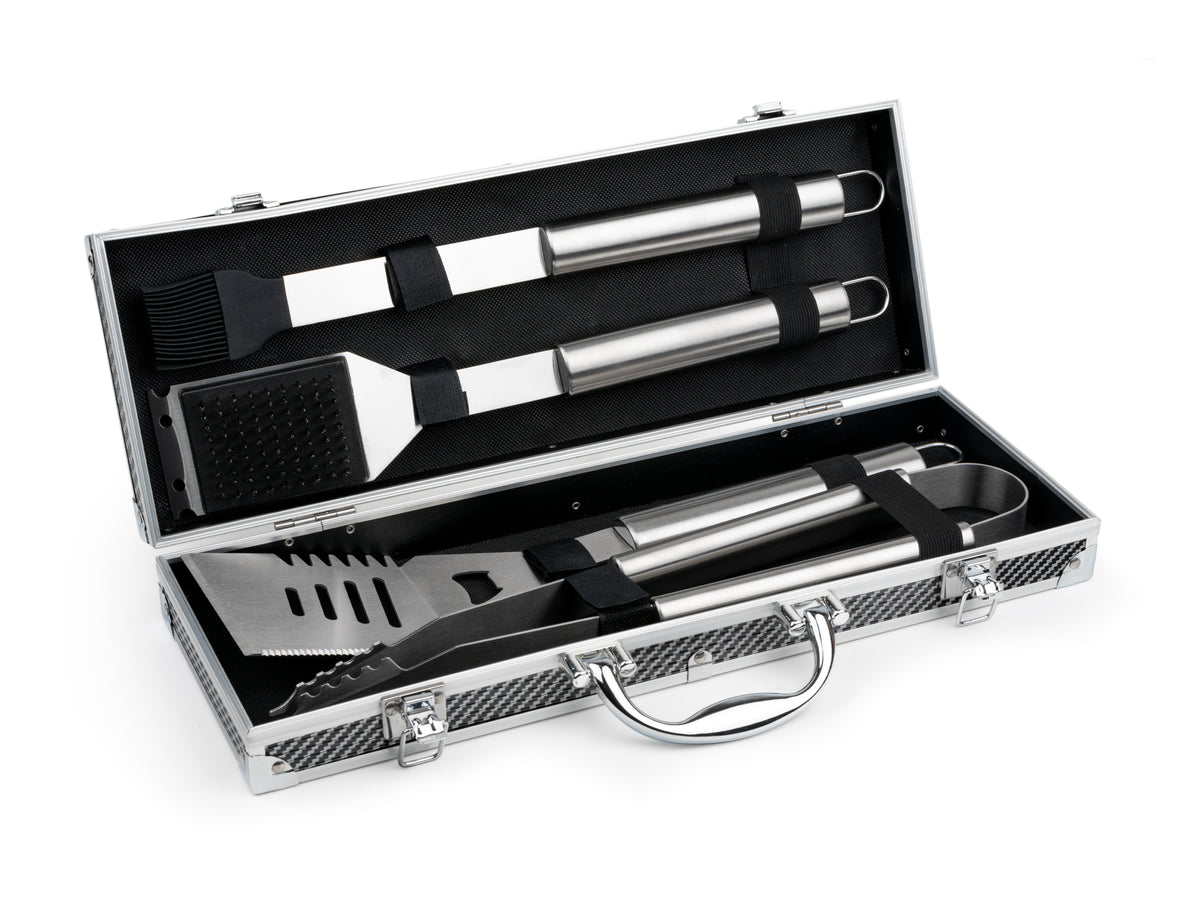 Leopold Vienna - Barbecue koffer - 4 delig - RVS