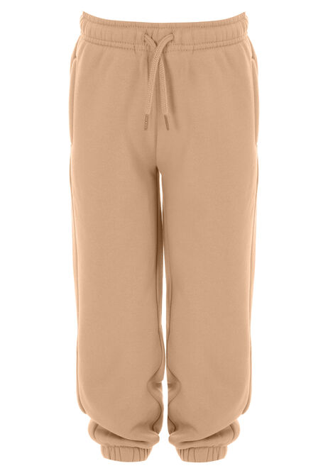 Younger Boys Brown Cotton Rich Joggers