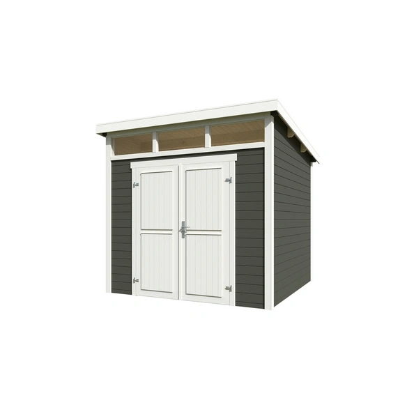 Gartenhaus »Kibo«, BxHxT: 270 x 245,1 x 273,8 cm, (Außenmaß inkl. Dachüberstand), grüngrau