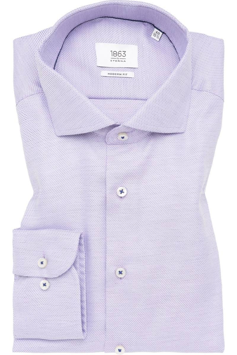 ETERNA 1863 Modern Fit Hemd lila, Strukturiert