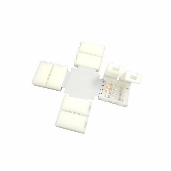 Connecteur Ruban LED RGB en X pour Ruban 10mm RGB - SILAMP
