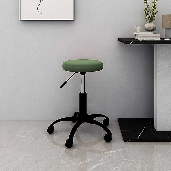 Chaise de bureau pivotante vert foncé velours vidaXL