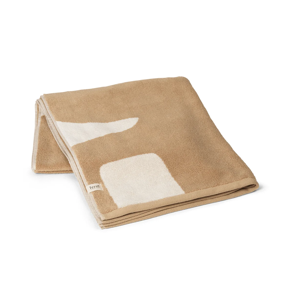 Ferm Living - Ebb Badetuch 140 x 70 cm, sand / naturweiß