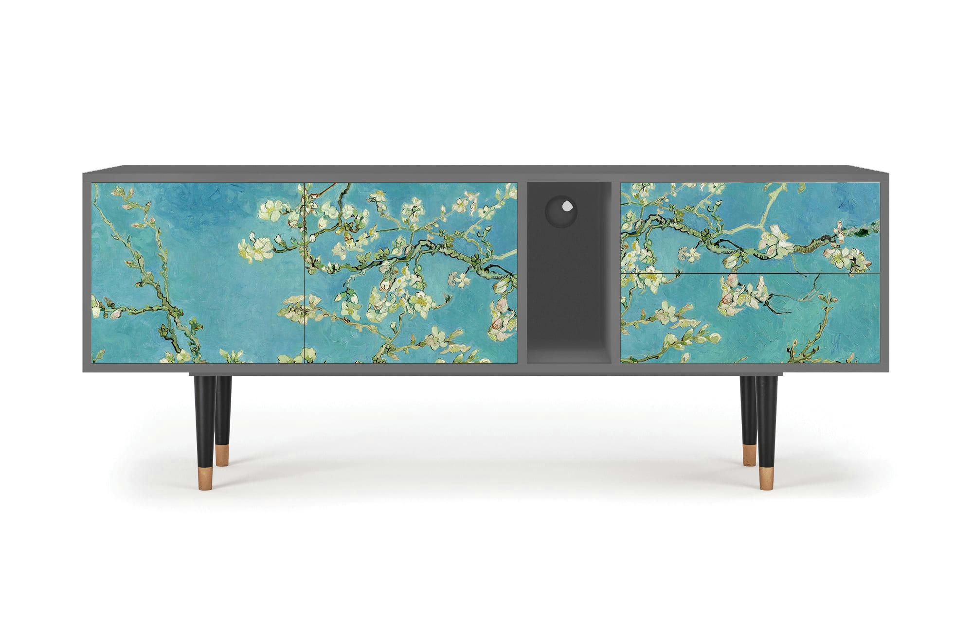 ALMOND BLOSSOM BY VAN GOGH - Meuble TV  bleu 2 tiroirs et 2 portes L 170 cm