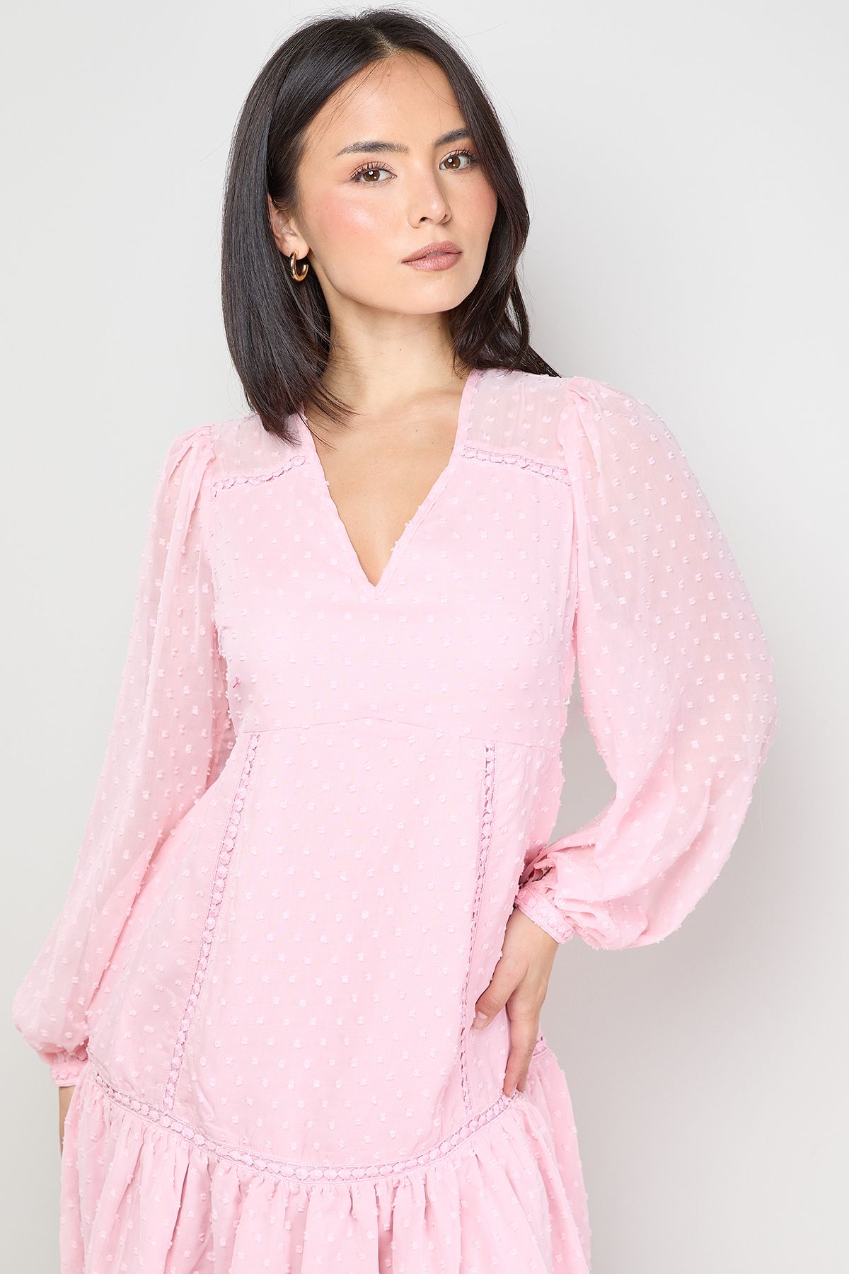 Oasis Petite Trim Insert Detail Mini Dress