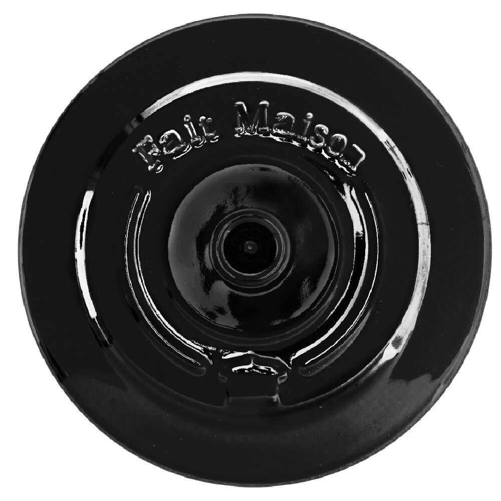 Mini cocotte céramique avec couvercle Ø9.5XH7 cm noir