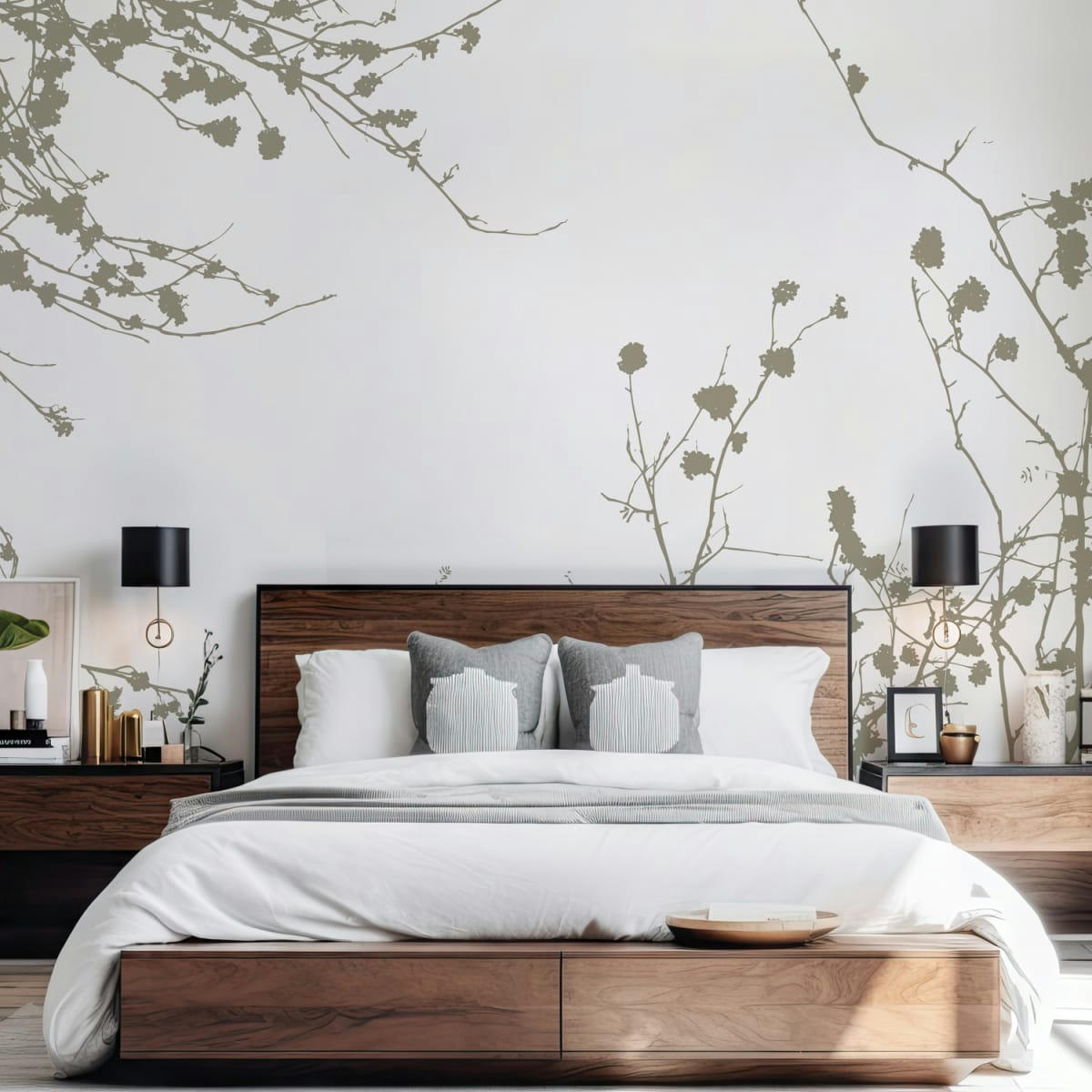 - Papier peint panoramique entre les branches 225 x 250 cm