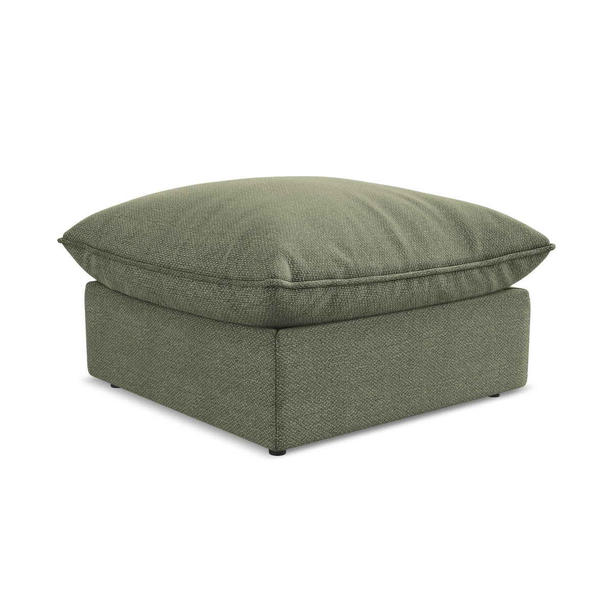 LaMiaSofa Poef Ravenna - bouclé - olijf - 75x75x45