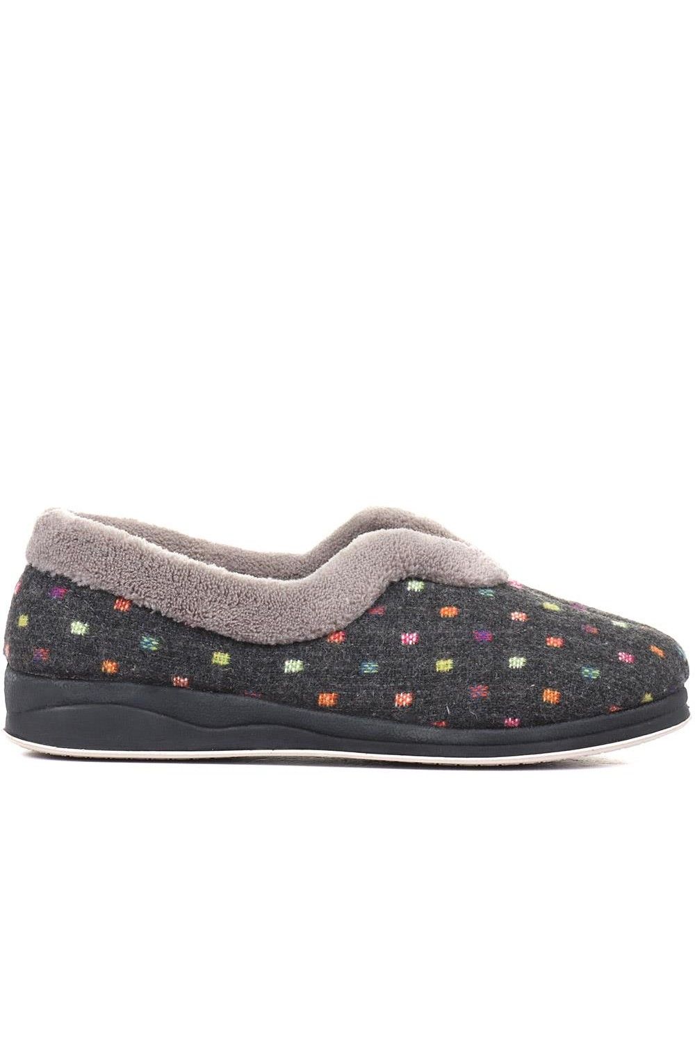 Pavers Wide Fit Polka Dot Slippers