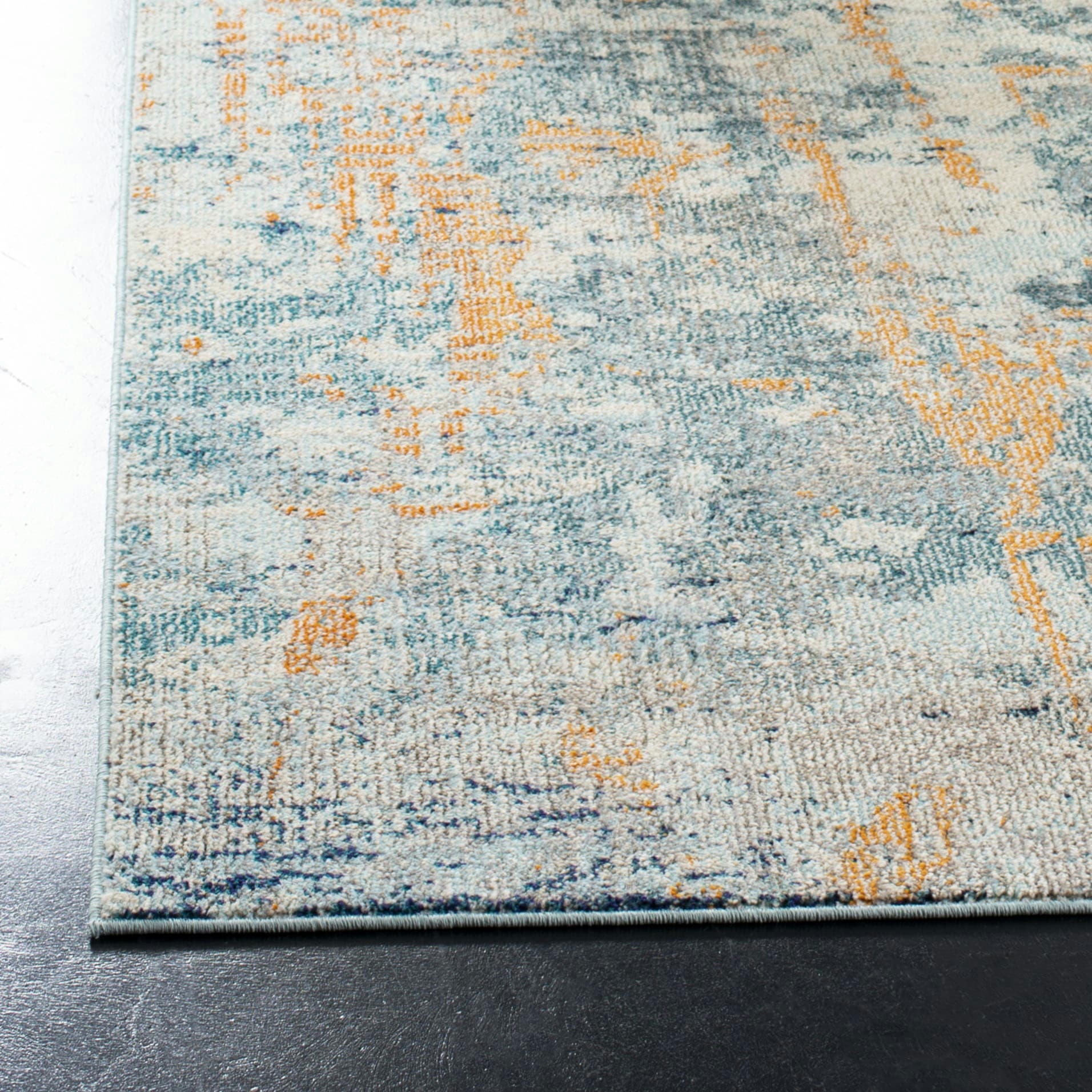 MADISON - Tapis de salon interieur en bleu clair & beige, 160 x 229 cm