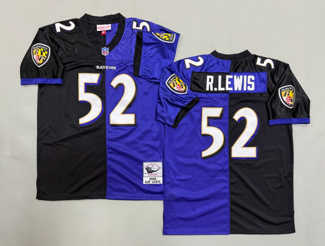 Ray Lewis  Baltimore Ravens Authentic Split Throwback Retired Player Jersey