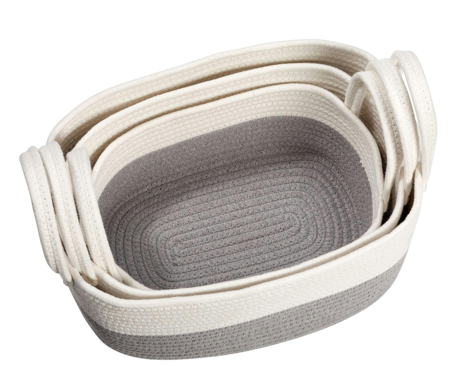 CANVAS Nesting Rope Baskets Set, 3-pk