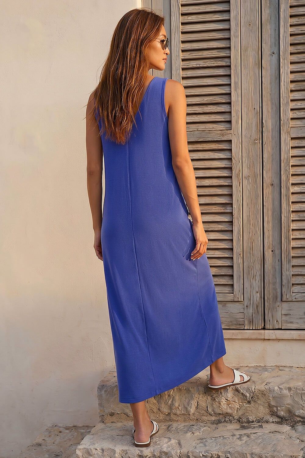 Roman Soft Pique Stretch Midi Dress