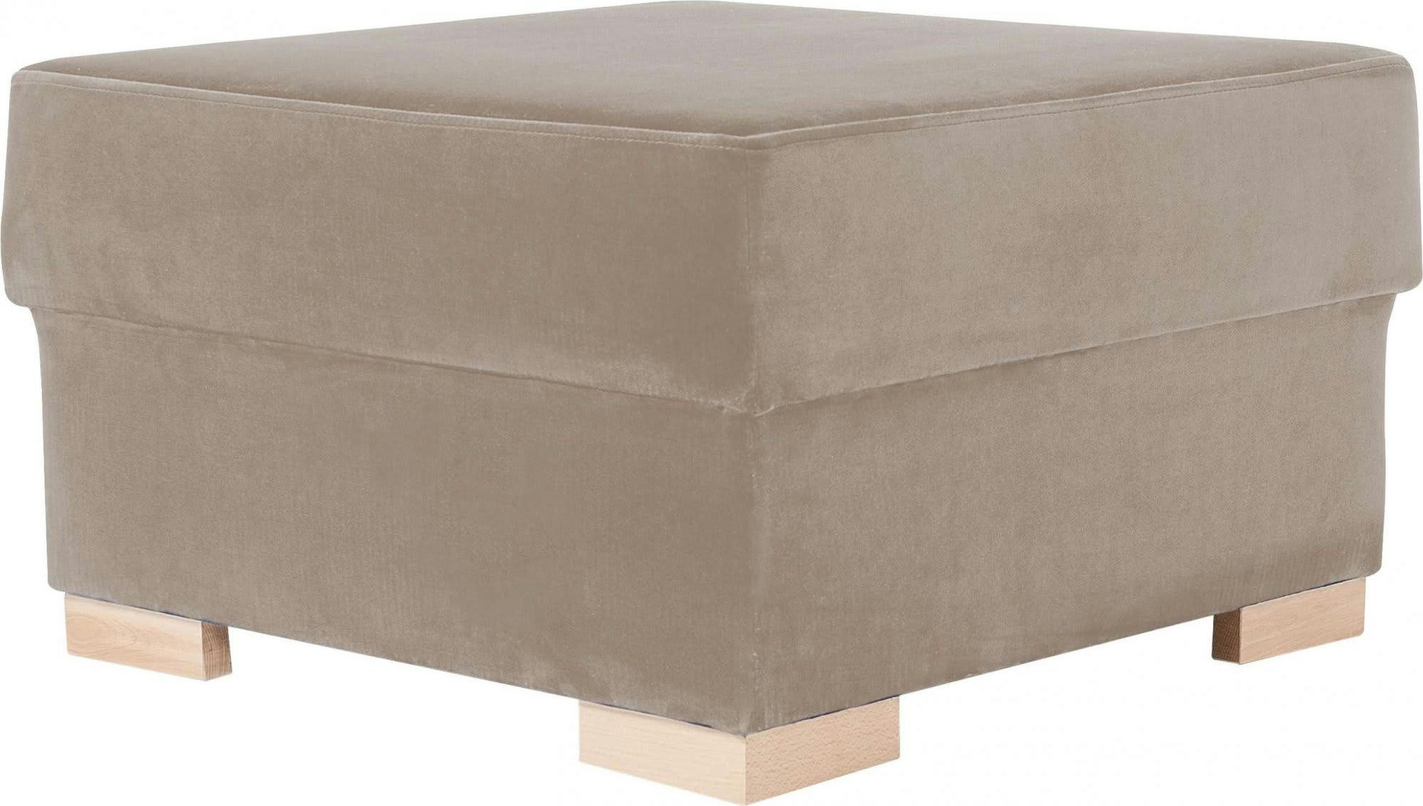 STABLE - Pouf Tissu Beige H. assise 40 cm rembourré