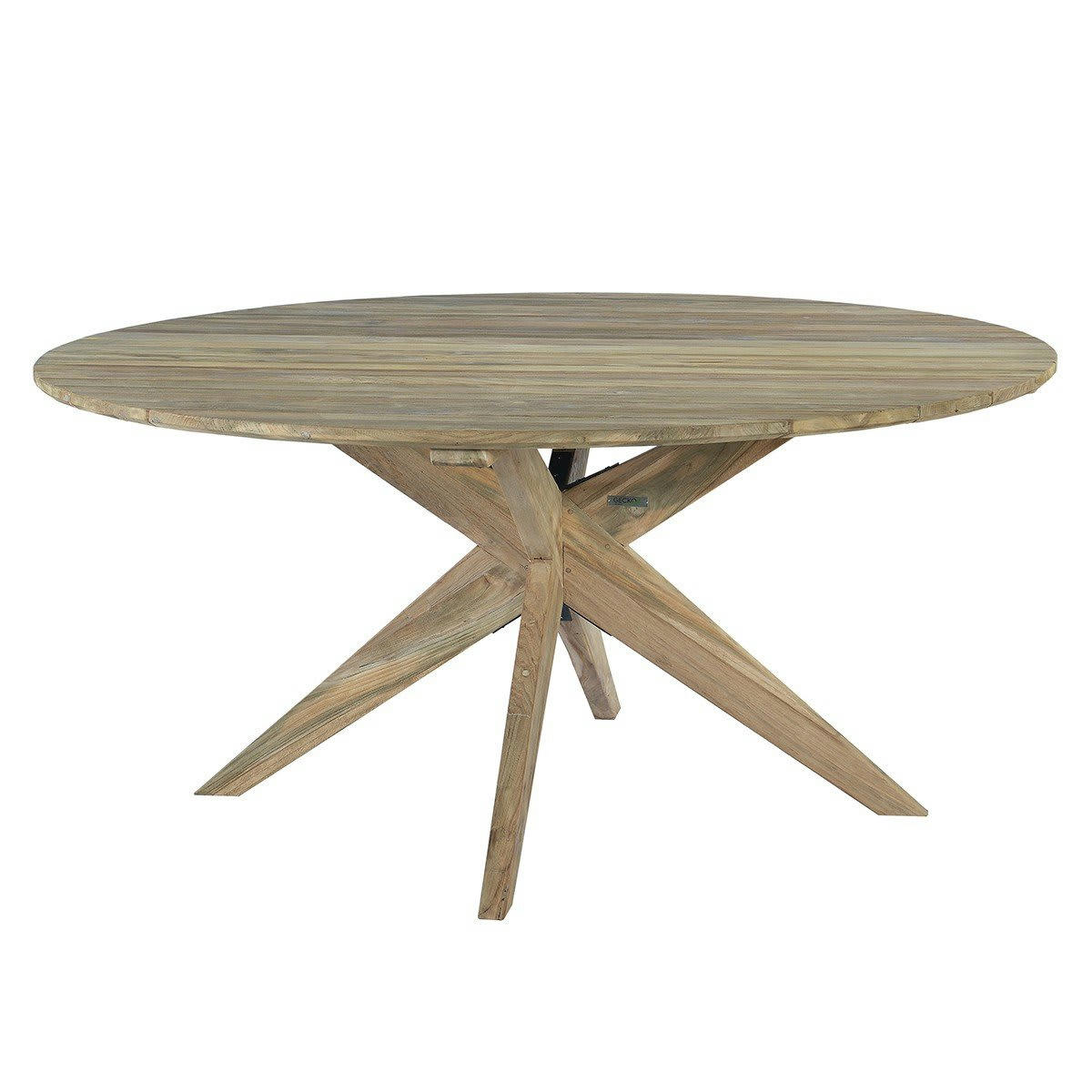 SAKAÏ - Table ronde en teck massif recyclé D 165 cm Sakai