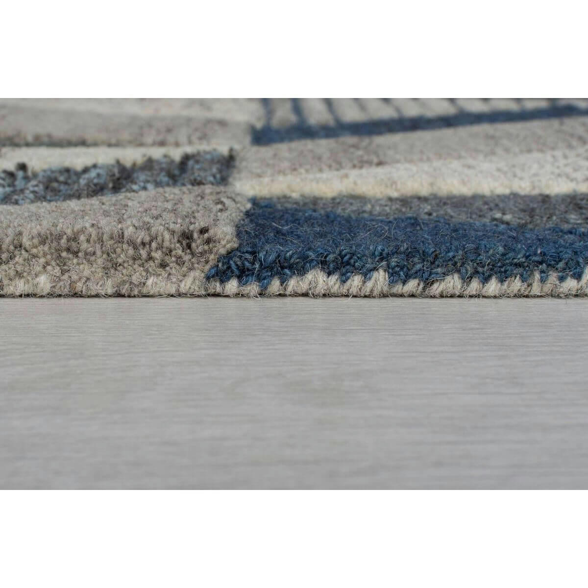 ASHER - Tapis   en laine bleu 160x230