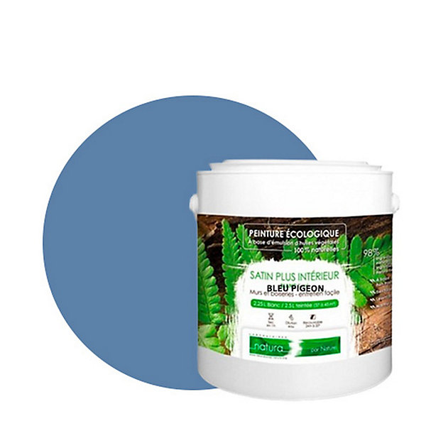 Bleu Pigeon Peinture interieur aspect satin Natura - Bleu Pigeon - 2.5L