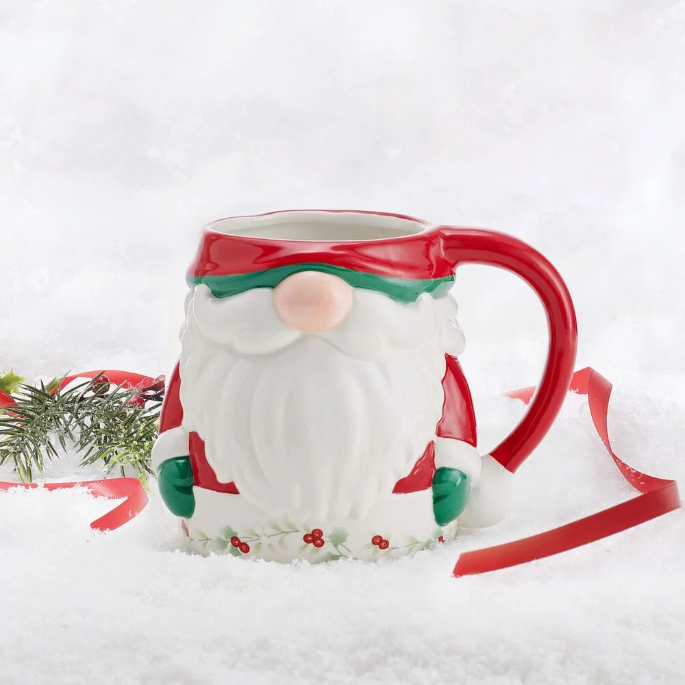 Winterberry® Figural Gnome Santa Mug