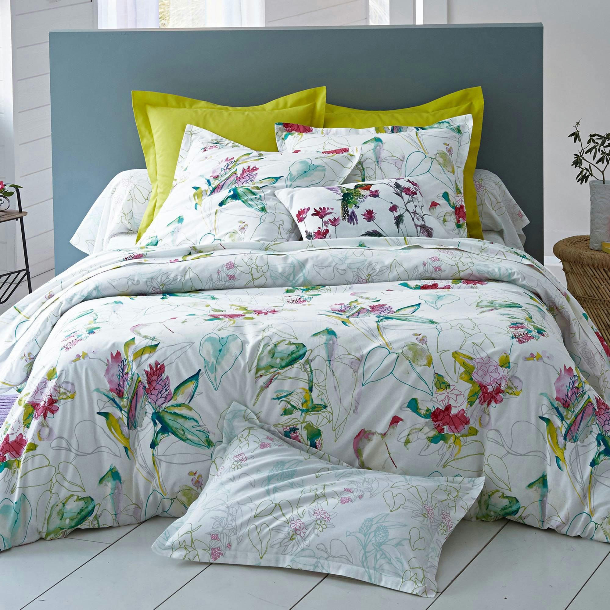 PLUIE D'ETE - Housse de couette 240x220 multicolore en coton