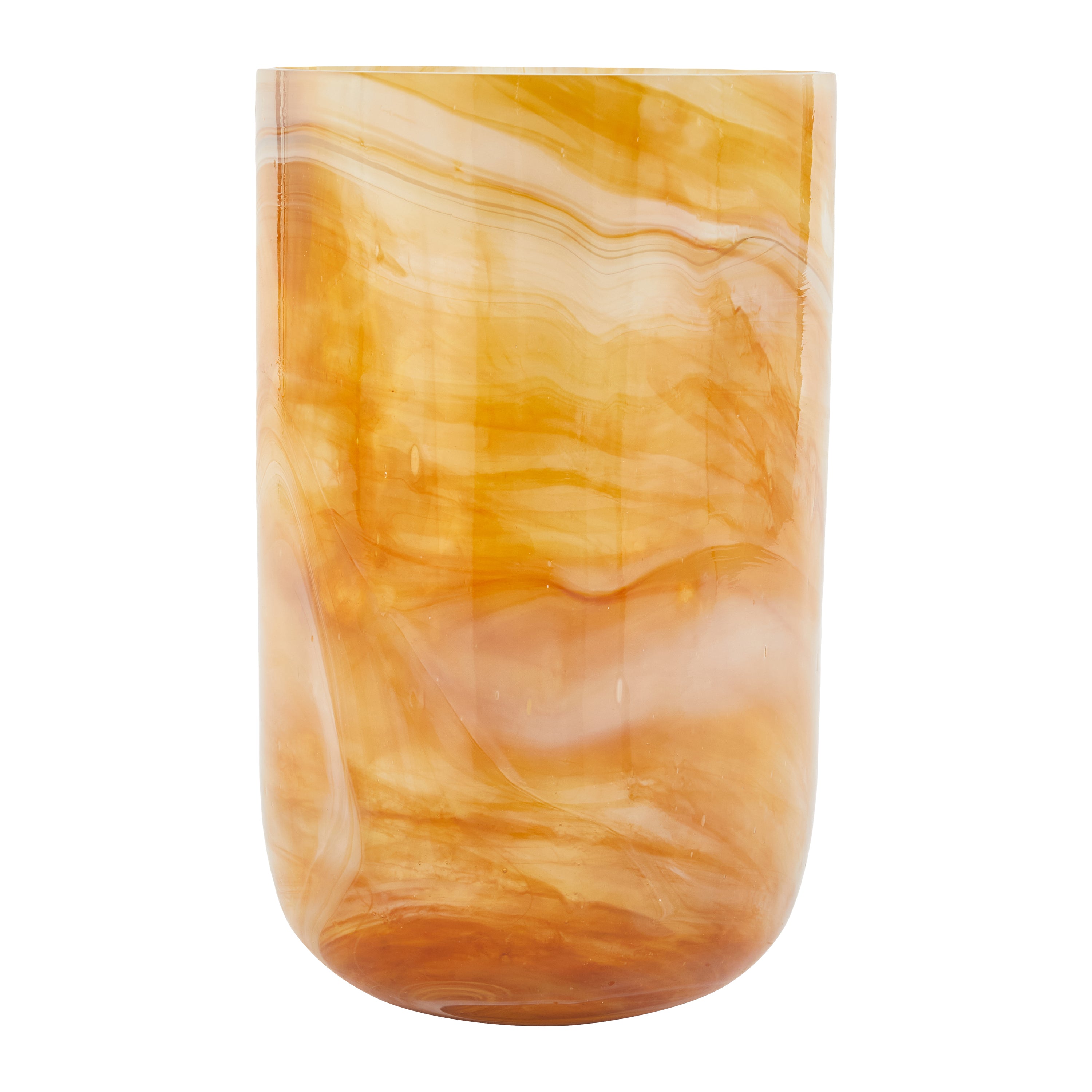 POLSPOTTEN Marbled Vaas Ø 18,5 cm - Beige