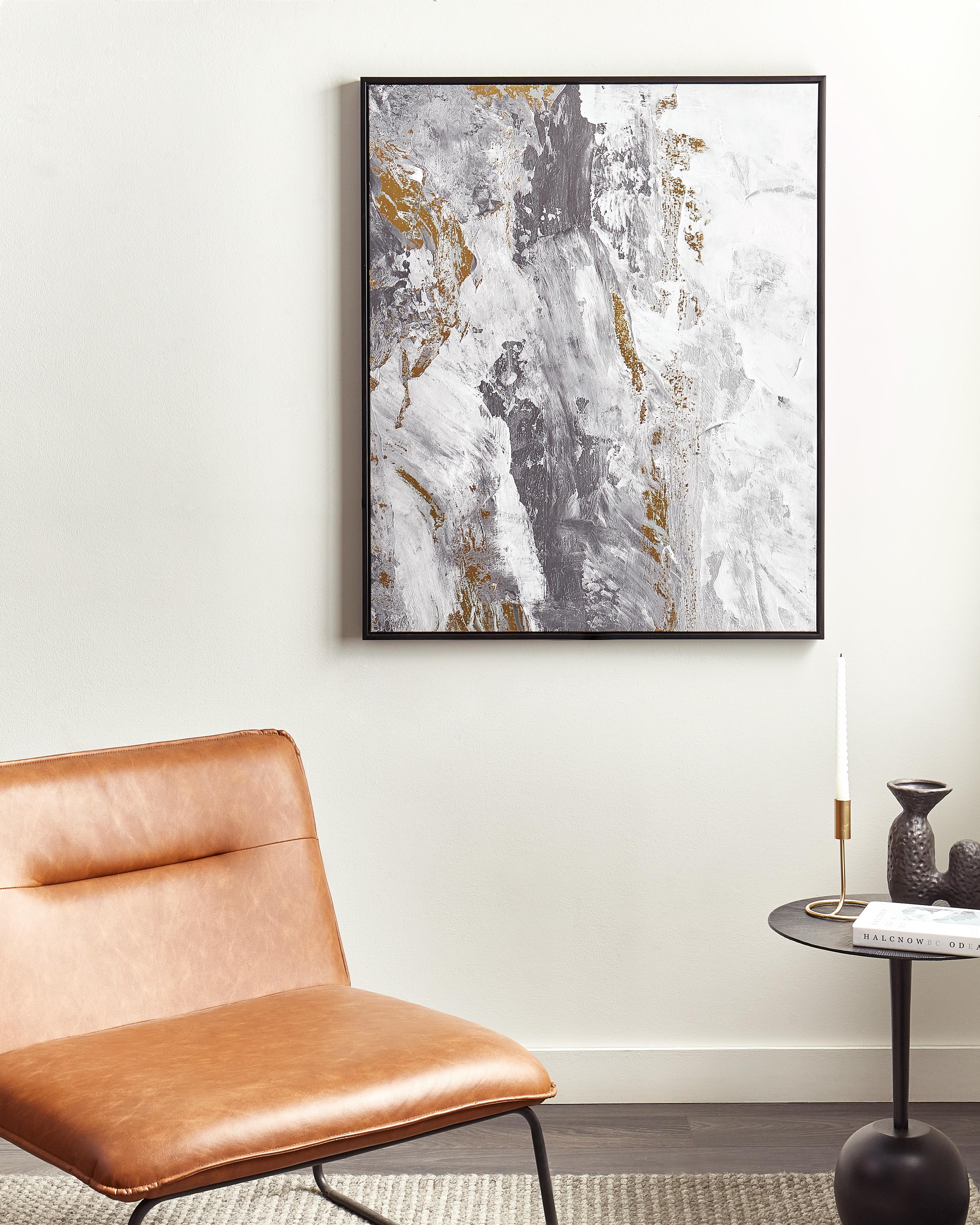 Canvas JESI Abstract Motif 83 x 103 cm Grey