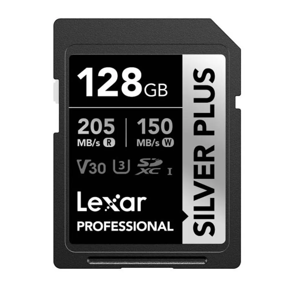 Lexar Professional silver plus 128GB SDXC V30 UHS-I sd card