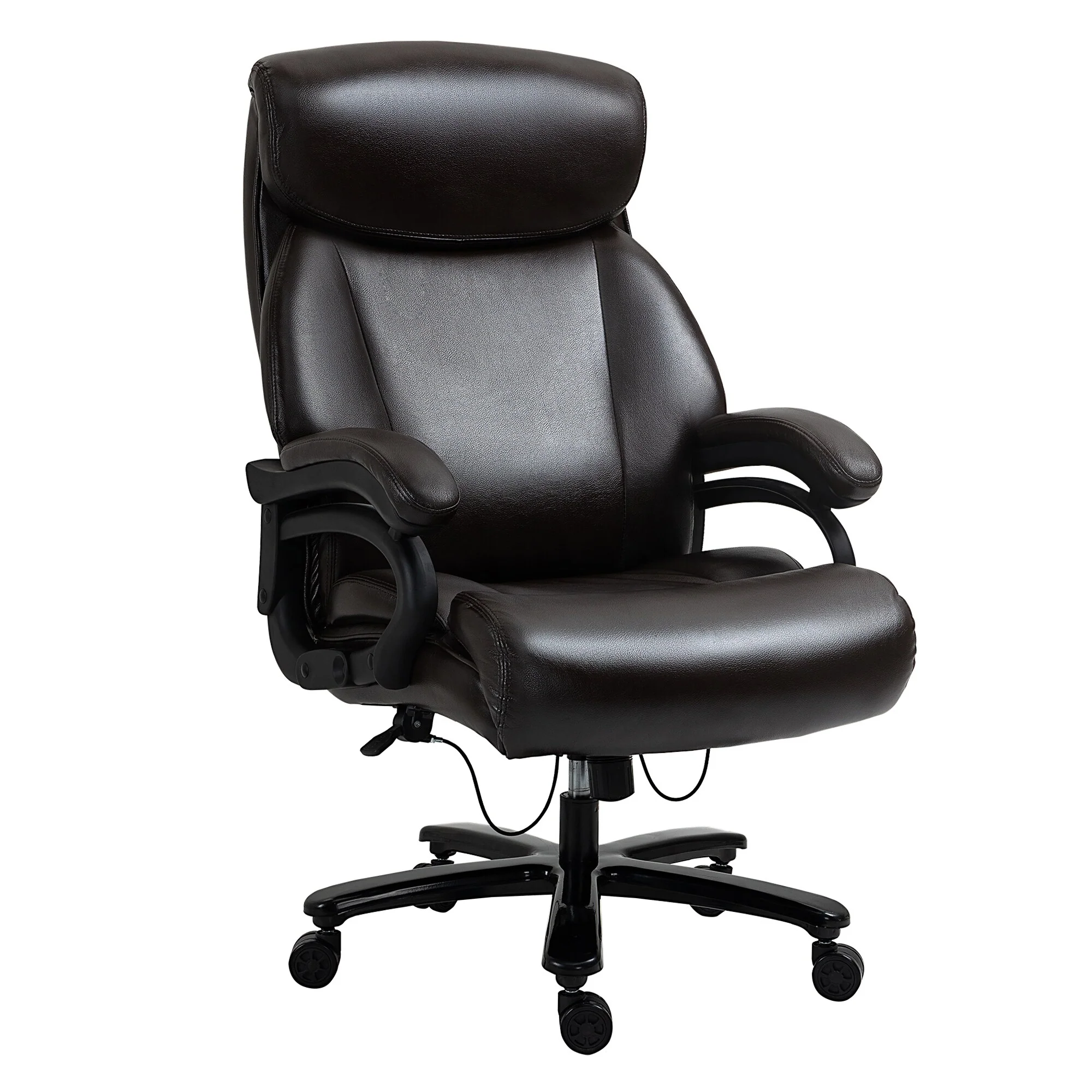 Vinsetto High Back Home Office Chair Adjustable Swivel Executive Chair PU Leather Ergonomic Computer Task Seat