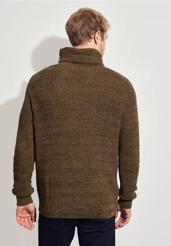 Two Tone Funnelneck Pullover