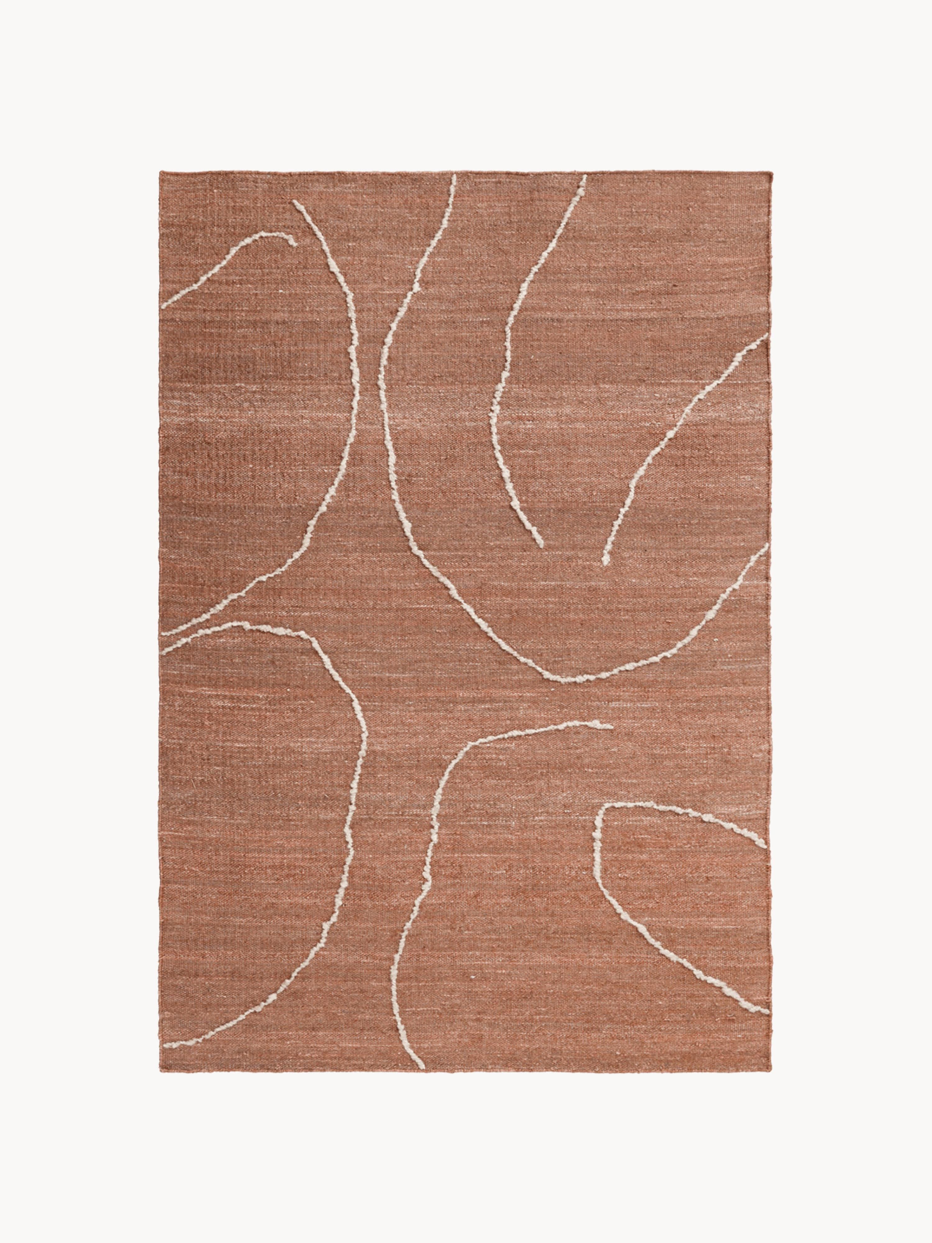 Handgewebter Jute-Teppich Gesso