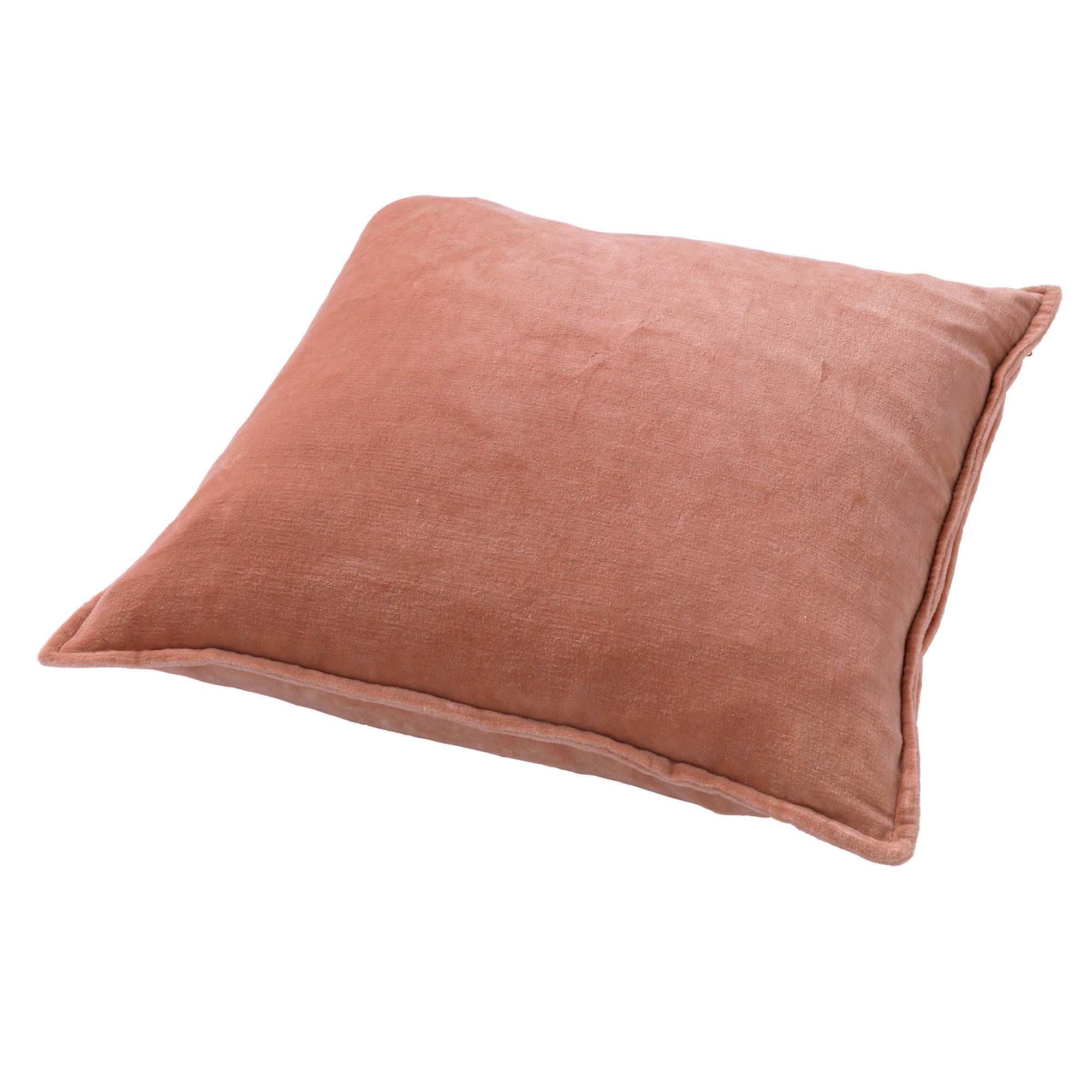 CAITH - Housse de coussin rose en velours-50x50 cm uni