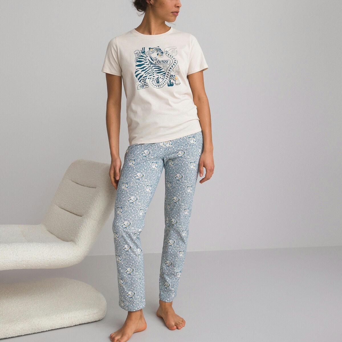 Pyjama en coton imprimé animal