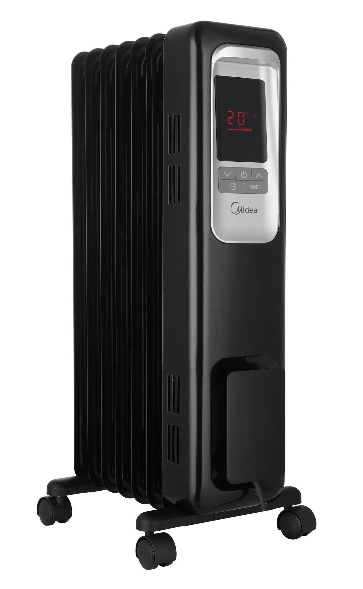 NOMA Digital LED Oil Filled Radiator with Adjustable Thermostat