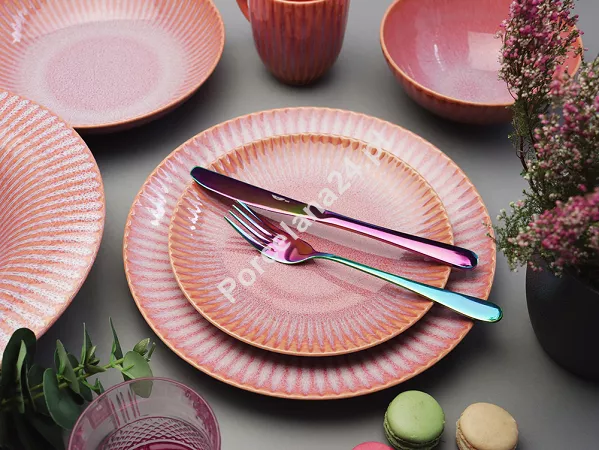 Komplet talerzy na 4 osoby (12 el.) Lubiana - Stoneware Blush